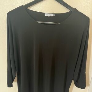 Calvin Klein Women's Black 3/4 Sleeve Pullover Shirt Size 1X